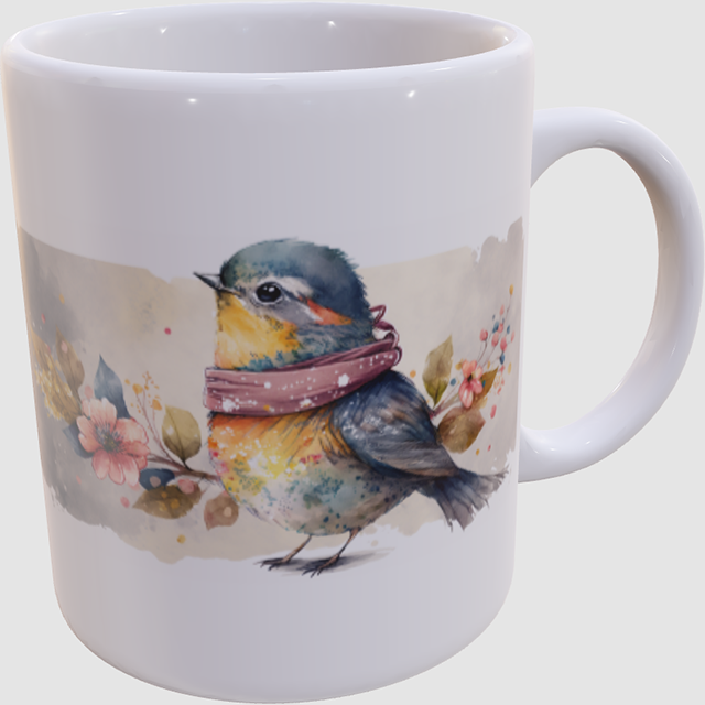 Caneca Passarinho de Cachecol