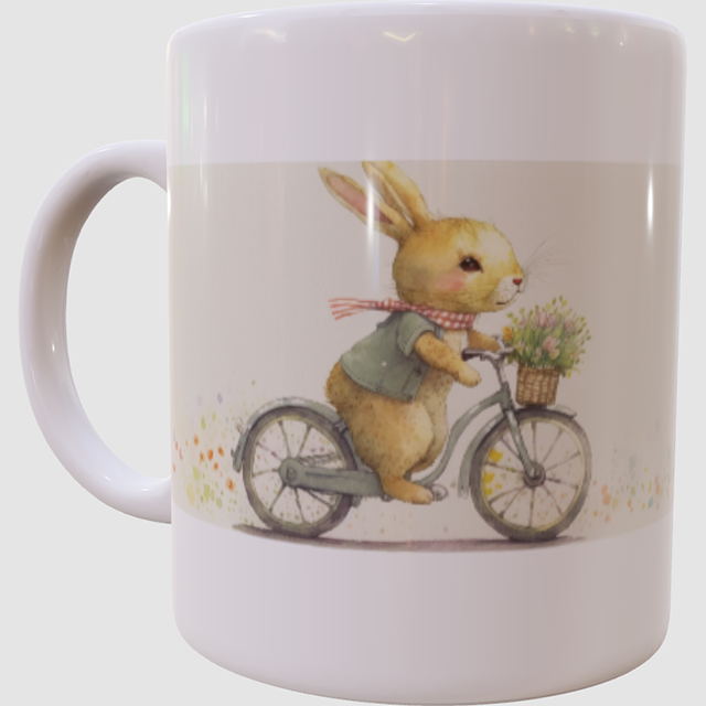 Caneca Coelhinho de Bicicleta