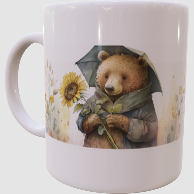 Caneca Urso com Girassol